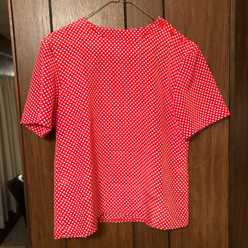 Vintage Polka Dot Blouse S-M